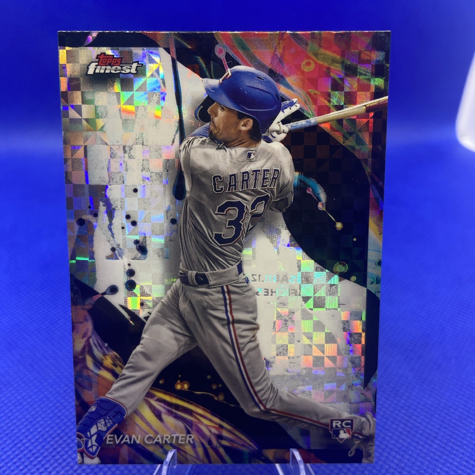 2024 Topps Finest - Uncommon Evan Carter #107 Checkerboard Refractor (RC)