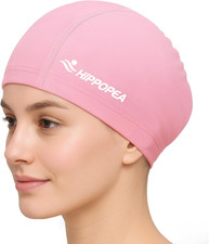 Hair Snug Fabric Swim Cap, High Elasticity Cloth Swimming Cap, Breathable, Light
