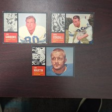1961 topps set - gibbons, cogdill, martin trading card Lot (3)