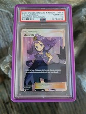 2017 Pokemon Sun & Moon Burning Shadows Acerola Full Art Trainer 142/147 PSA 10