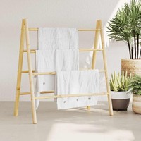 Doppelte Handtuchleiter Mit Sprossen Bambus Toilettenregal ToilettenstäNder Vida
