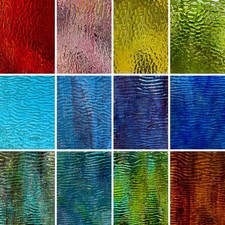 LITMIND 12 Sheets Transparent Textured Stained Glass Variety Pack, 4x6 Inch Cath