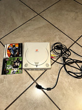 SEGA Dreamcast Console Bundle w/ AV Cables + Power Cord + NFL 2K1 & Silver