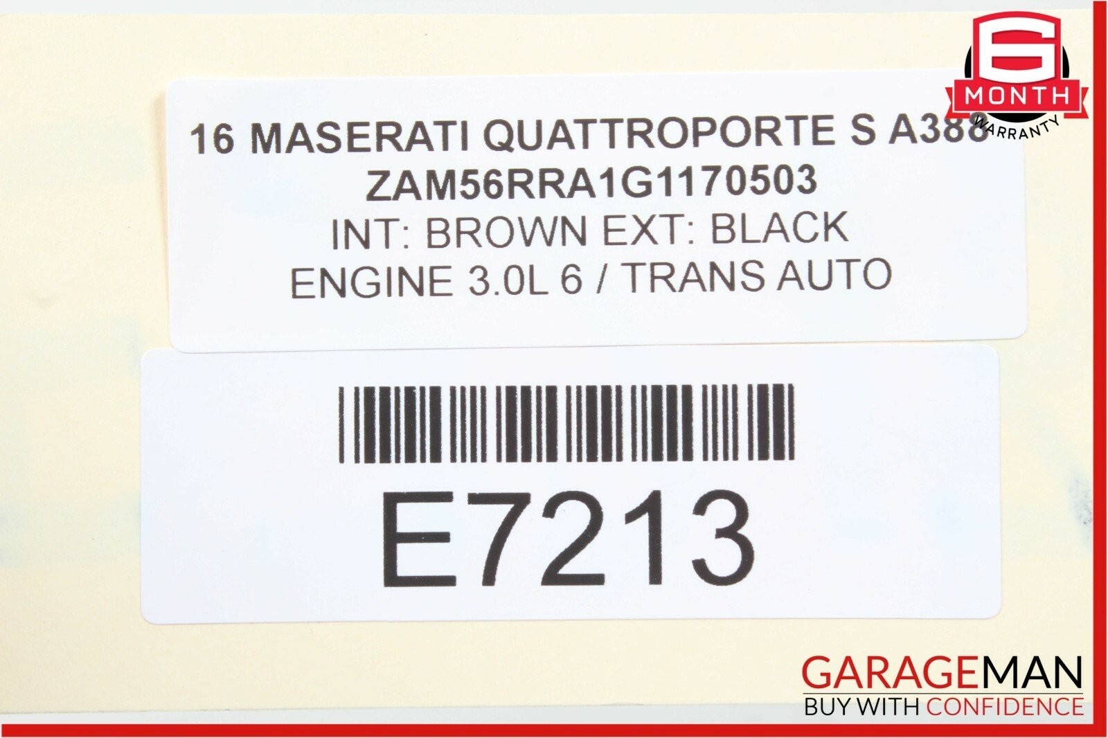14-16 Maserati Quattroporte Left Driver Side Rocker Skirt Molding Panel White