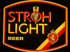Stroh's Beer Sign Vintage 1980s 20 1/2 x 16 Lighted Neon Back Lit Man Cave Works
