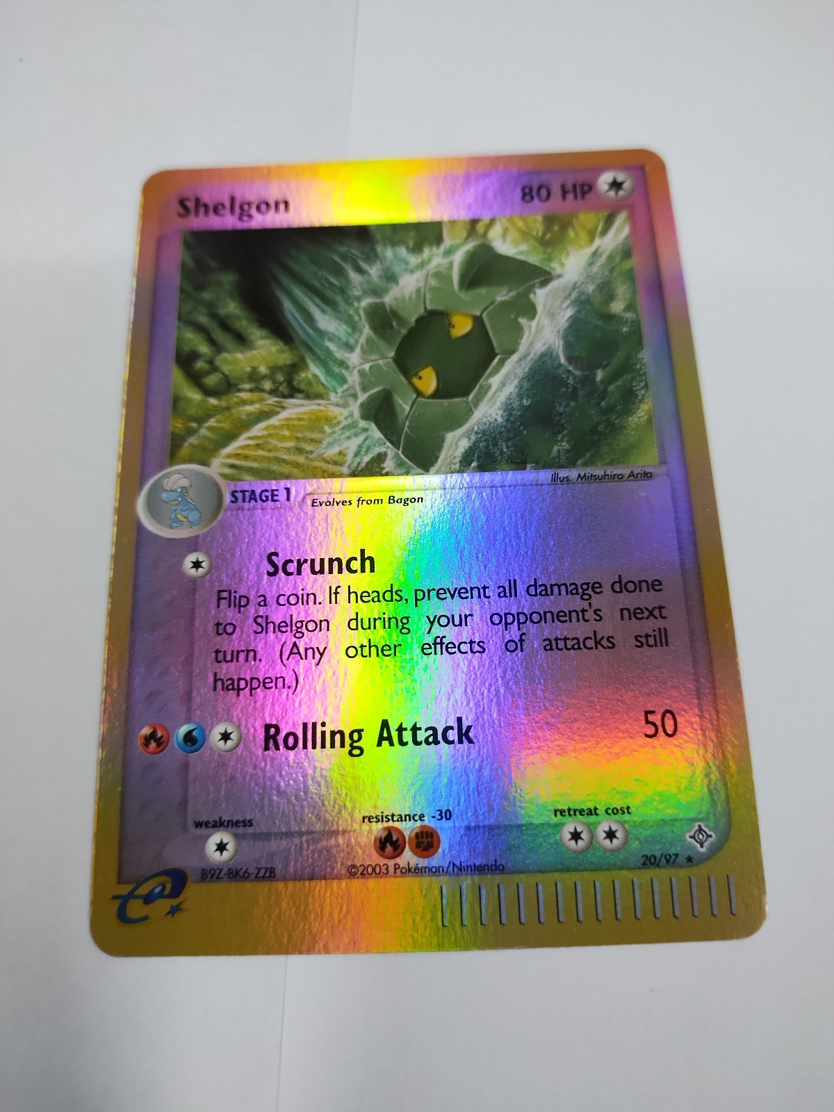MINT Pokémon Shelgon EX Dragon 20/97 Rare Reverse Holo 2003 Stage 1 English