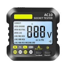 90-250V Outlet Socker Tester Voltagemeter Automatic Electric Circuit Polarity f