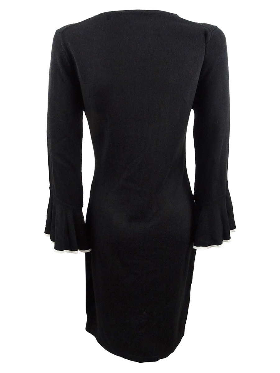 Calvin Klein Women's Petite Bell-Sleeve Sweater Dress thumbnail 2