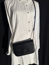 kate spade new york Black Shoulder Bag Chain Logo Gold Hardware Magnetic Snap