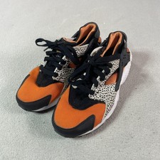 Nike Air Huarache Run Shoes Youth 5Y Orange Animal Print Sneakers Run 823341-100