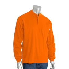 Pip 385-Frhn-(Or)-Xl Men's Flame-Resistant Shirt, 10.6 Cal/Sq Cm, Xl, Aramid