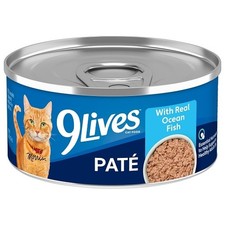 9 Lives Wet Cat Food With Ocean Fish, 5.5 Ounce, 24 Per Case