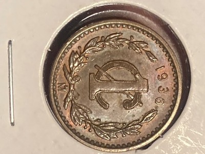 Uncirculated Red Brown 1936 Mexico 1 Centavo Foreign Coin