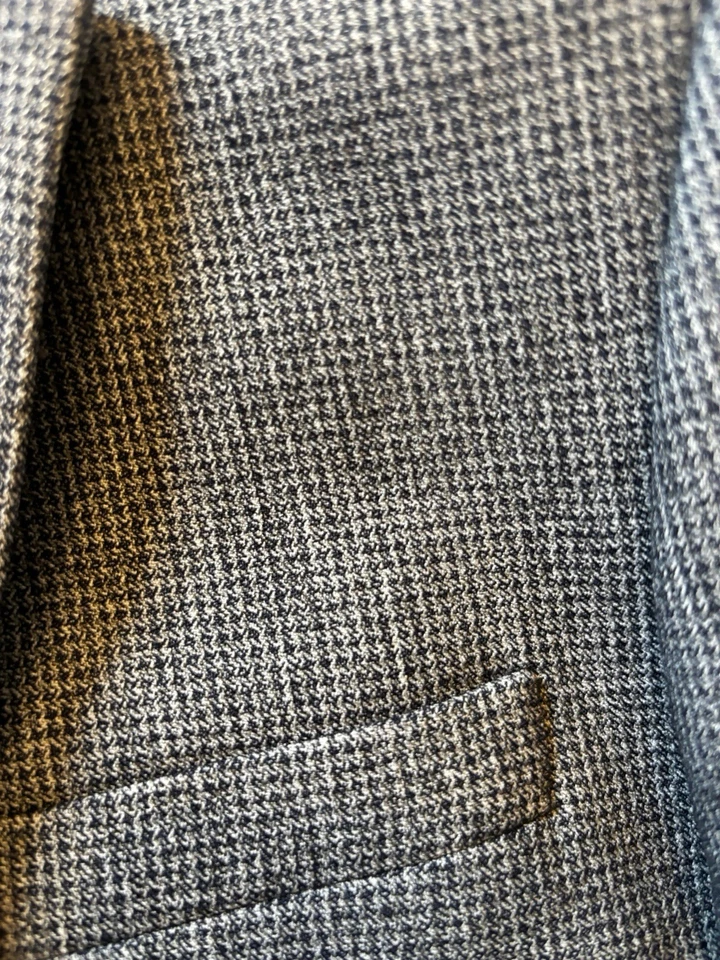 Blazer Topman masculino padrão xadrez azul e cinza tamanho 40R e calças tamanho 34R - Imagem 4 de 4