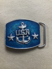 Vintage USN Navy Belt Buckle