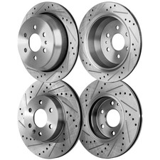 Front Rear Brake Disc Rotors For Chevy Chevrolet Colorado Gmc Canyon 2015-2020