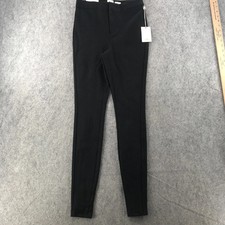 NWT A New Day Pants Womens Size 2 High Rise Skinny Fitted Stretch Black Ponte