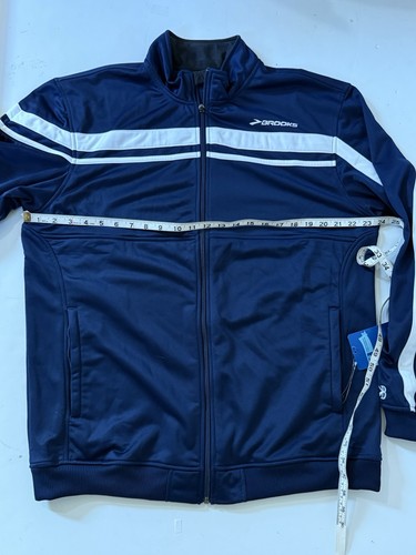 Brooks Equilibrium Technology Tienken II Mens Jacket Navy Blue Size Medium - Picture 9 of 13