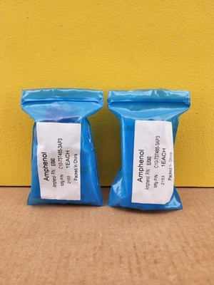 NEW Amphenol ELR3A03 Male Rectangular Receptacle Connector, 3 Pos. (lot of 2)