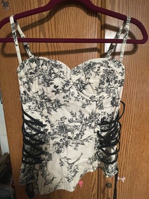 Topshop Toile Du Jour Cup Corset UK8 US4 ASO Katherine Pierce Vampire Diaries