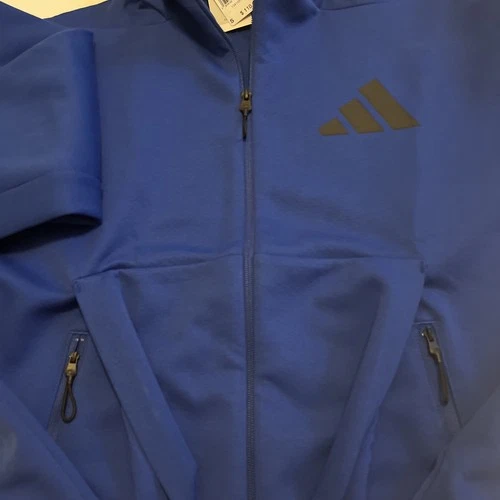 Adidas  Track Jacket Men's S Full-Zip Hooded Team Blue JF6388 NWT $110 image 7