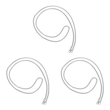 3Pcs 1.2Inch Metal Chain Phone Lanyard Crossbody Phone Wrist Strap Silver