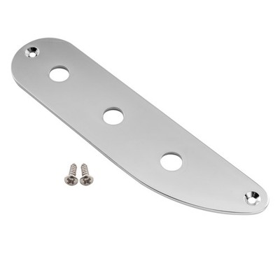 Musiclily Pro Chrome Steel 3 Hole Control Plate For Vintage PB Tele TL Bass