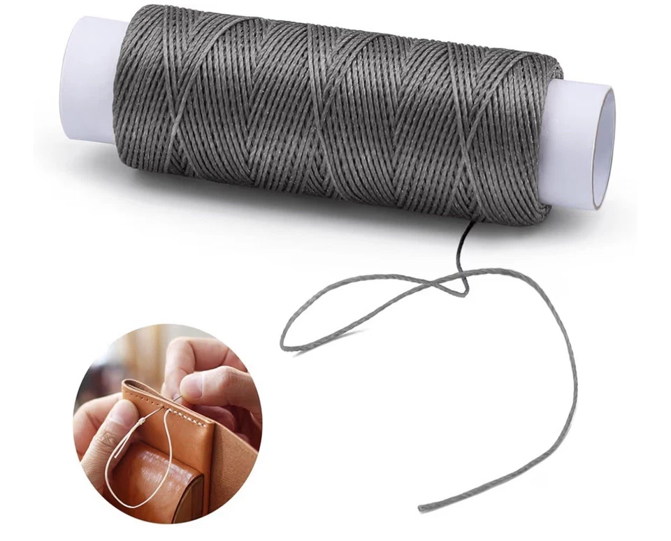 Round Waxed Thread Polyester Cord 0.55 mm Waxed Cord for Leather Sewing Repair 5 - Image 2 of 4