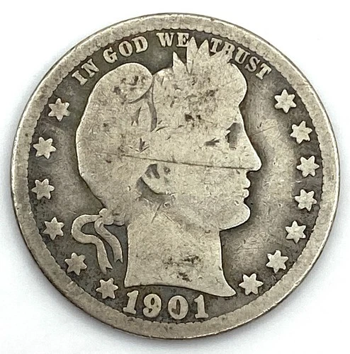 1910 O Barber Quarter 25C 90% Silver Appears to be VG