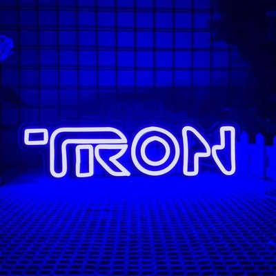 16''x4'' TRON Arcade Video Game Kids LED Neon Sign With Dimmer USB Powered Light