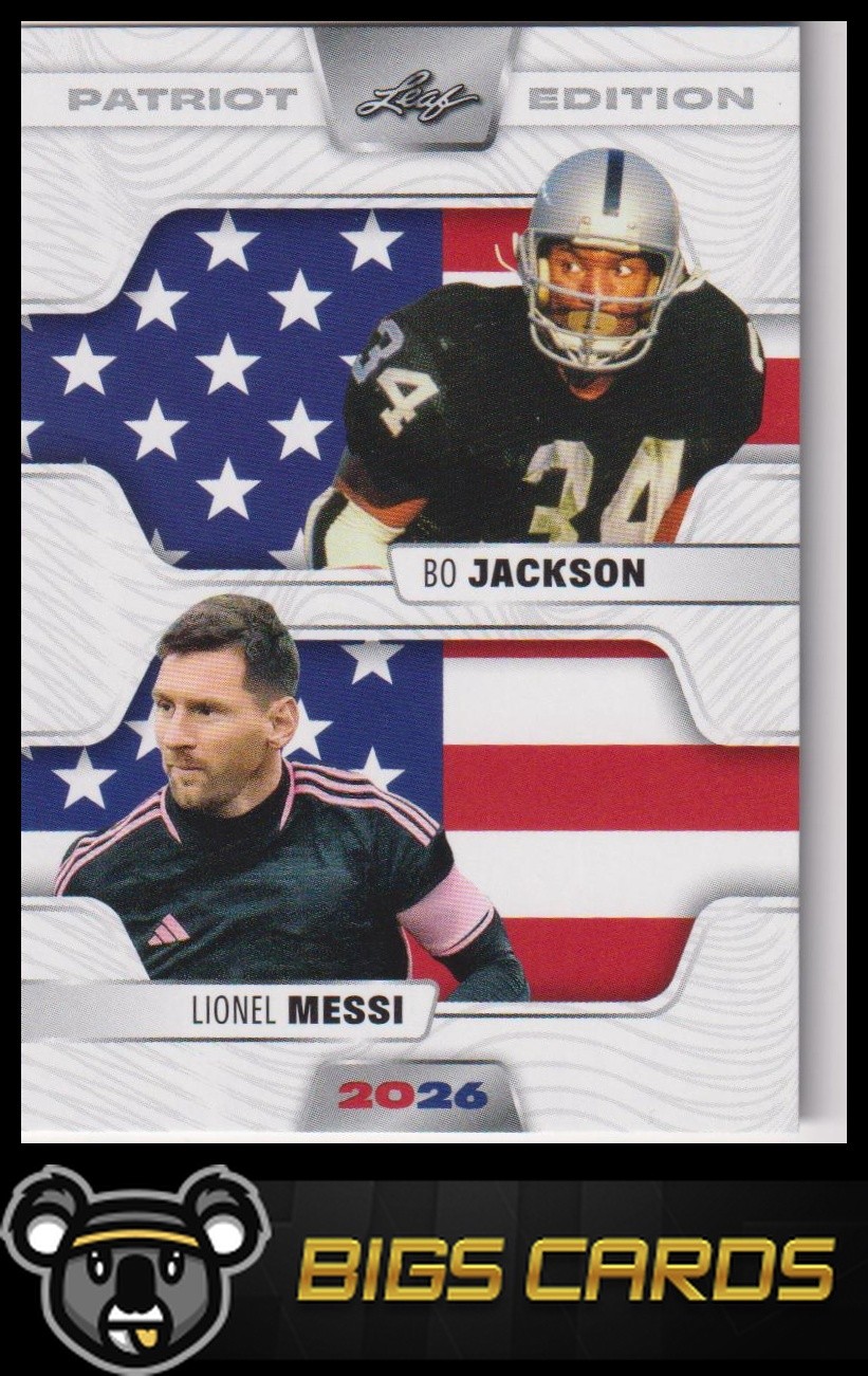 Lionel Messi / Bo Jackson 2026 Leaf Patriot Edition #PD23