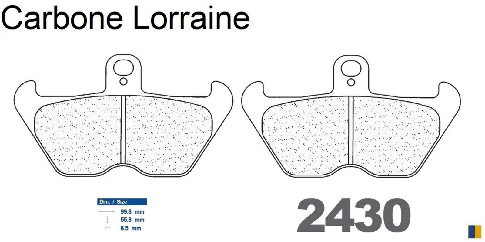Plaquettes Carbone Lorraine de frein avant en métal fritté pour BMW R80 R endurance