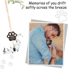Pet Memorial Gifts Loss of Dog in Loving Memory Wooden Wind Chimes Paw Print A