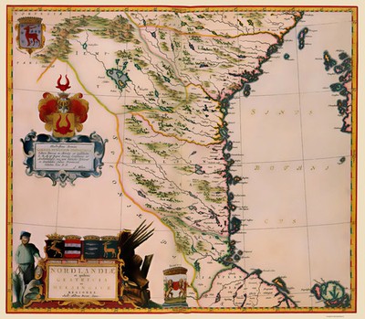 Historic Map - Sweden - Blaeu 1662 - Vintage Wall Art