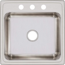 Elkay LR22223 Lustertone Single Bowl Top Mount Stainless Steel Kitchen Sink