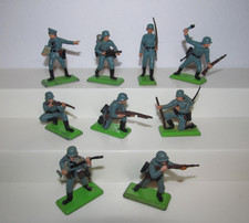 9 Vintage 1970's Britains Deetail WWII German Infantry Toy Soldiers Figures