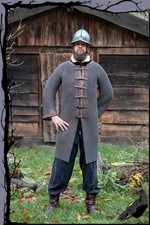 Medieval LARP Chainmail Long Sleeve Soldier With Leather Buckles Epic Armoury