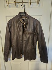 Schott NYC 141 Men s Brown Leather Motorcycle...