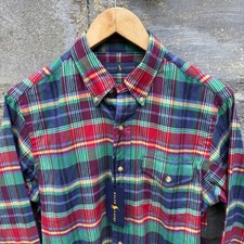 Polo Ralph Lauren Men's Classic-Fit Plaid Oxford Shirt Small Button Down