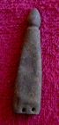 EXCAVATED BRASS CIVIL WAR BAYONET SCABBARD TIP w/LEATHER (PORT HUDSON)