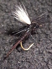 PARACADUTE MOSCERINO NERO TAGLIA 18 MOSCHE PESCA A MOSCA FRONTIERA LEGATE PERSONALIZZATE