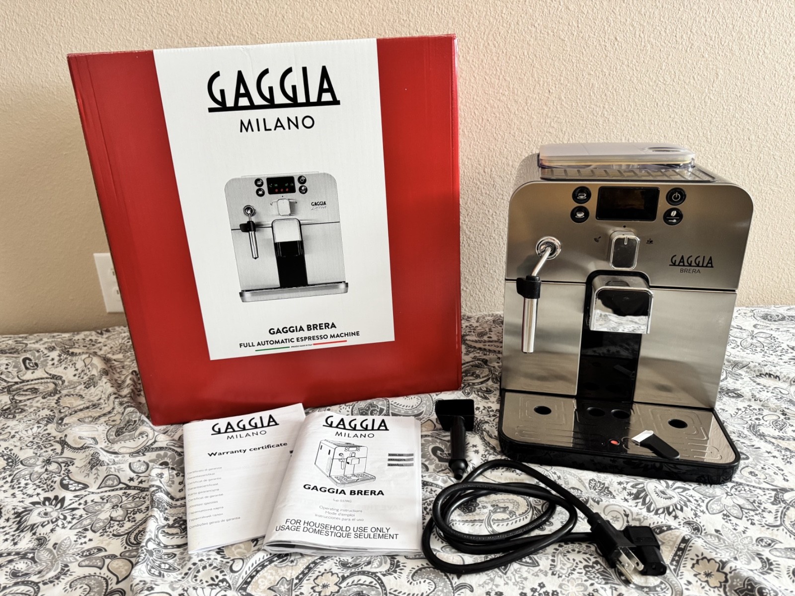 Gaggia Brera 59101 Automatic Espresso Machine Black and Silver TOP