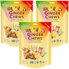 Prince of Peace Ginger Chews - 100 Natural Assorted 56 Chews Each Pack of 3