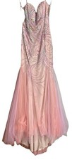 Panoply 14631 Blush/Nude 6 Mermaid-Style Formal Prom Quincea era Gown Dress New.