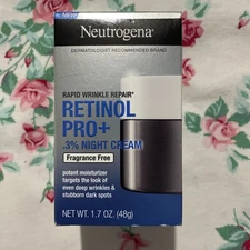 1~Neutrogena Rapid Wrinkle Repair Pro + 0.3% Night Cream 1.7oz Fragrance Free