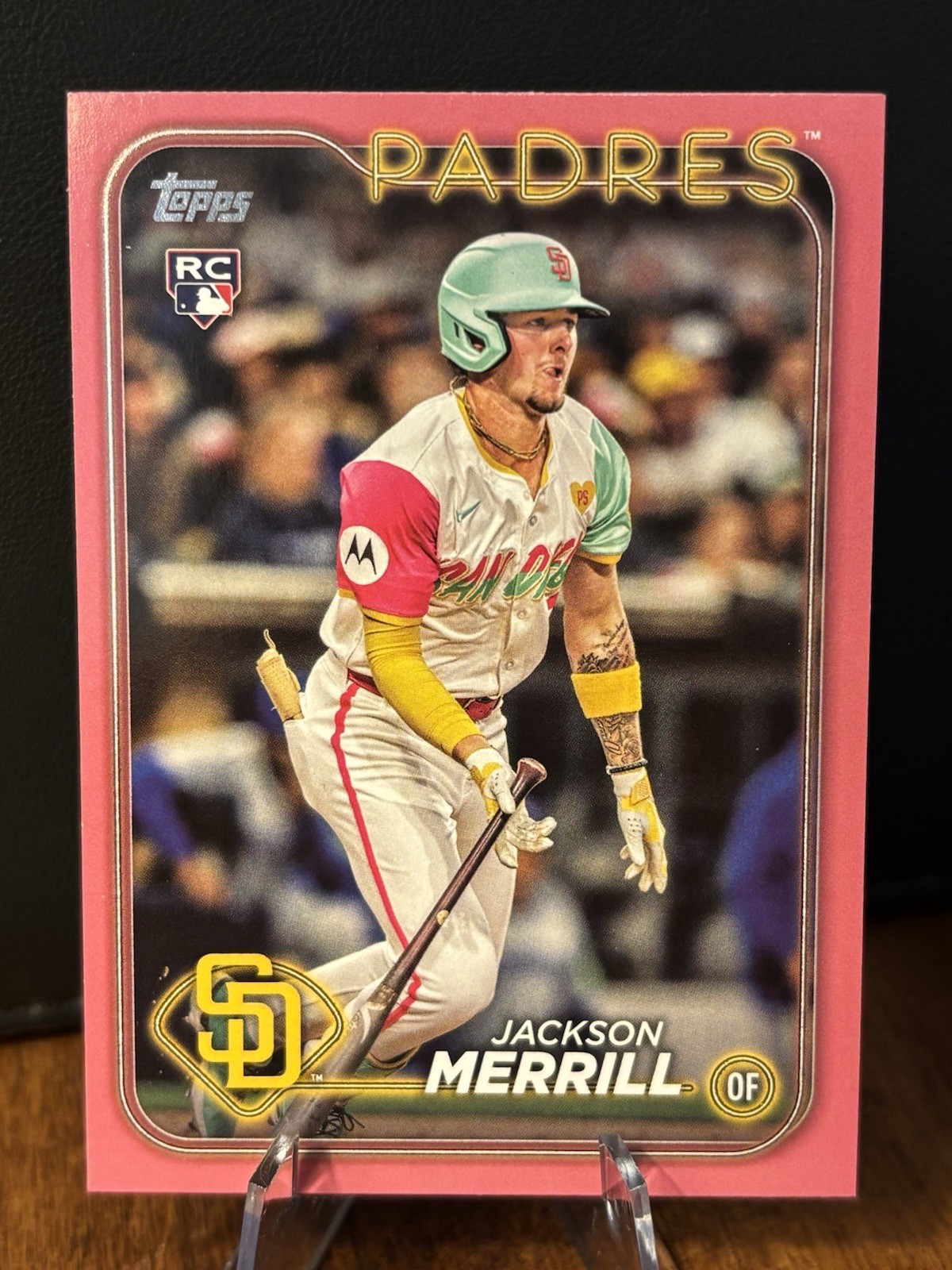 2024 Topps Update Jackson Merrill Padres RC US210 Mother's Day Pink /50