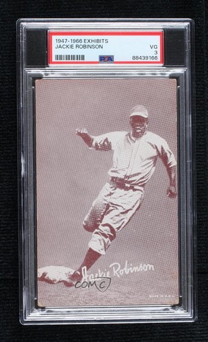 1947-66 Exhibits W461 Jackie Robinson PSA 3 HOF