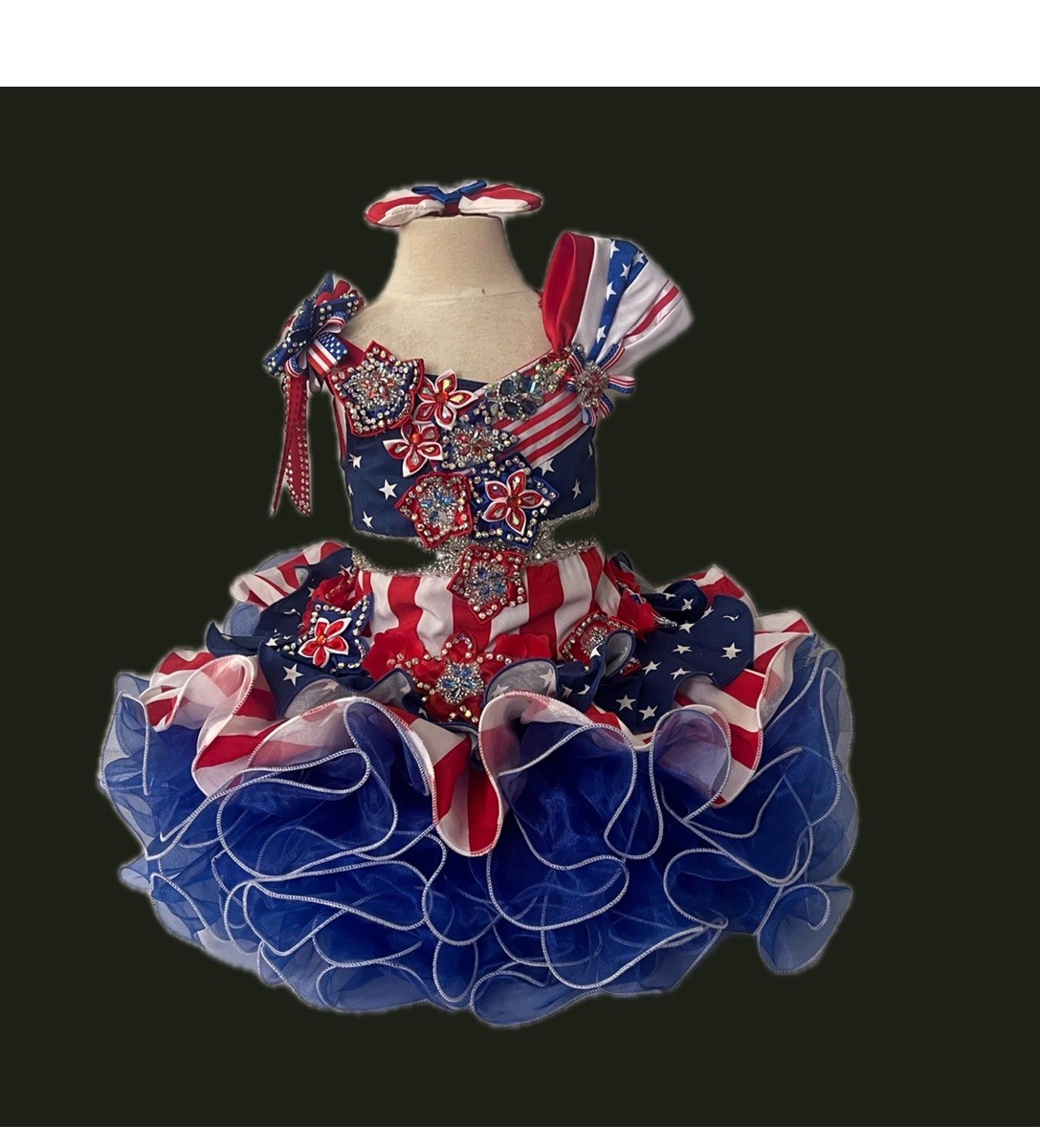 Girls 4th Of July Cupcake Pageant Independence Day Patriotic Americana Dress | eBay Girls 4th Of July Cupcake Pageant Independence Day Patriotic Americana Dress | eBay