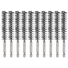 10Pcs 304 Stainless Steel Bore Brush 16mm Dia 4.5" Cleaning Twisted Wire Brush