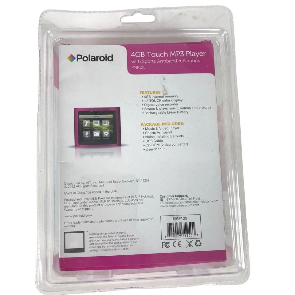 Polaroid 4GB Touch MP3 Player New Sealed Package 2012 PMP125 - Image 4 of 4